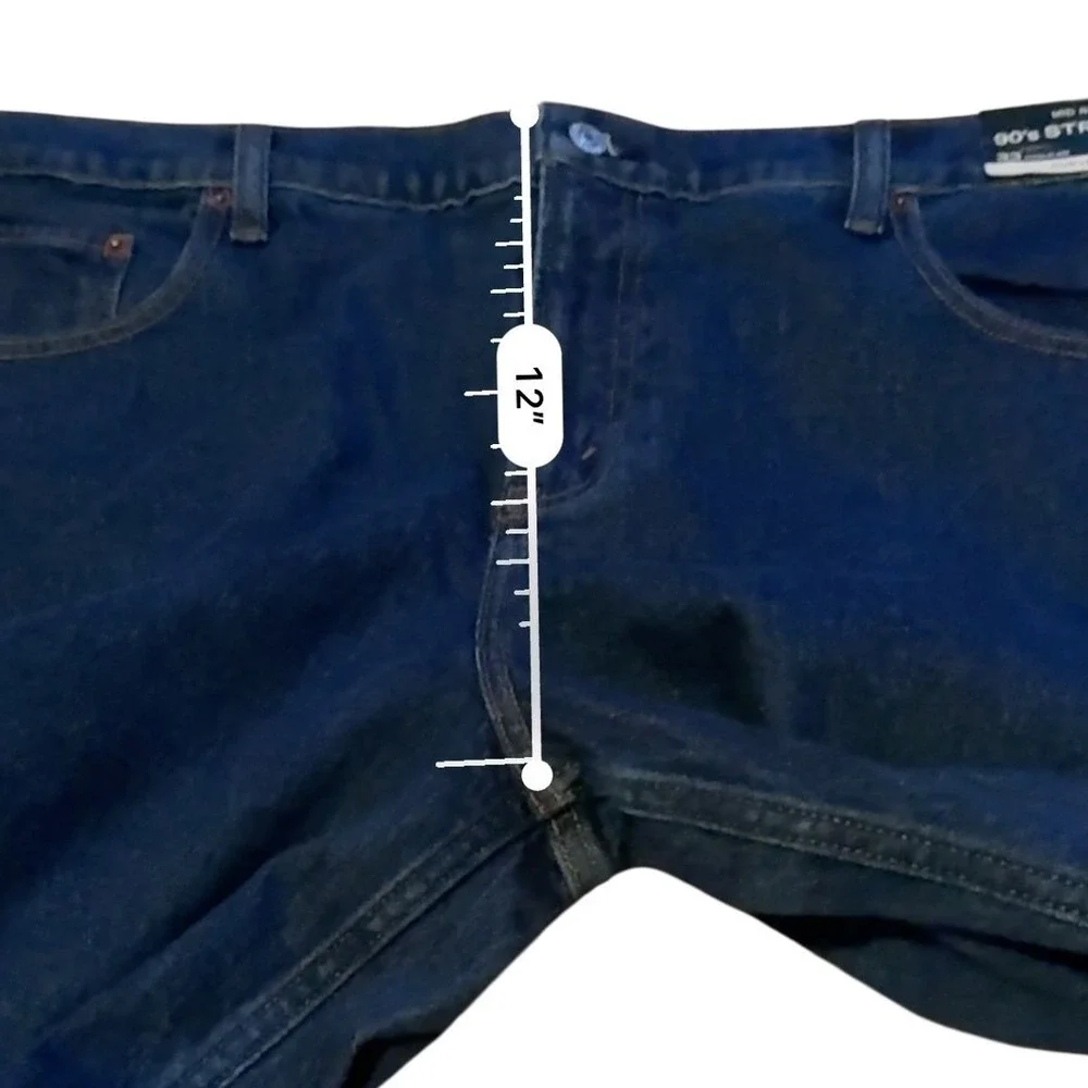 Abercrombie & Fitch NWT 90s Straight Jeans Womens 33‎ Blue Curve Love Mid Rise
